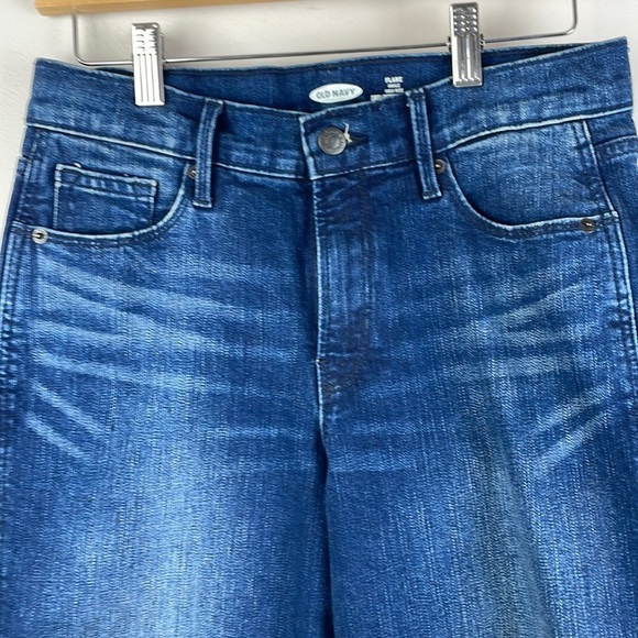 NWOT Old Navy Jeans SZ4 Flare Ankle High Rise Dark Wash Secret Slim Pockets - Picture 5 of 9